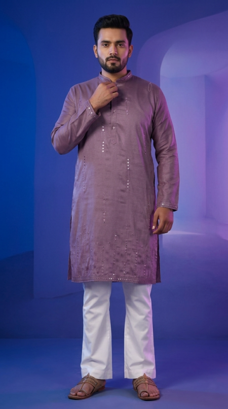 Pink Kurta for Men Wedding Style With Pant