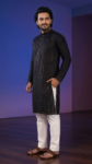 Black Kurta for Men Wedding Style With Pant