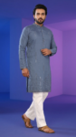 Grey Kurta for Men Wedding Style With Pant