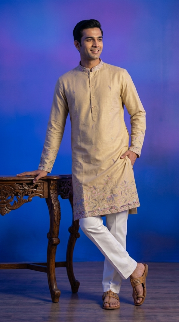 beige-embroidered-men-kurta (1)