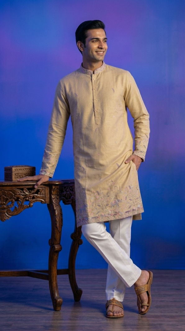 beige-embroidered-men-kurta (1)