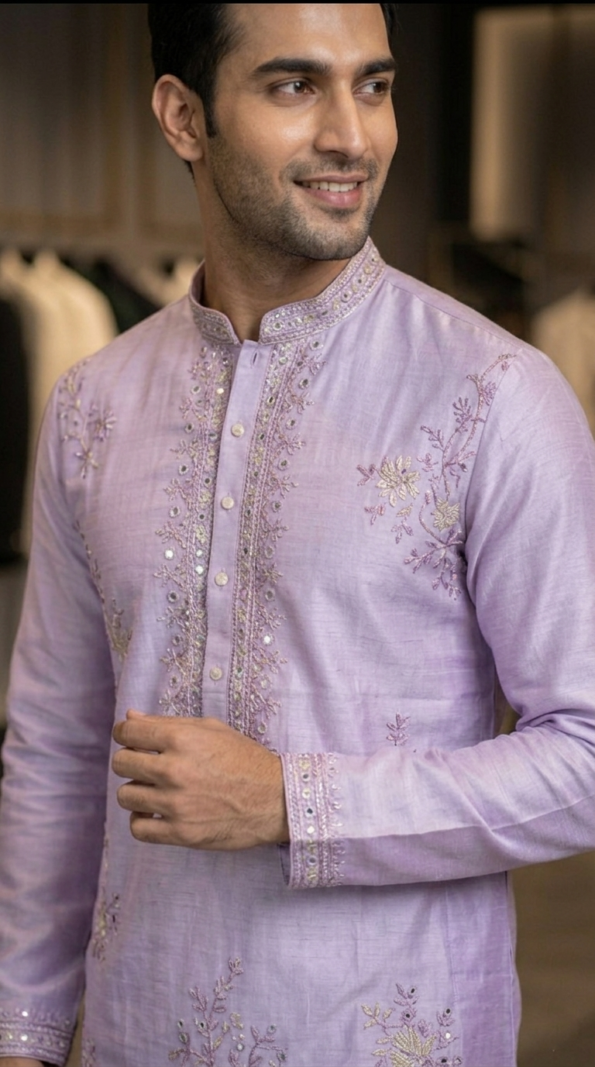 lavender-silk-kurta-mirror-work (1)