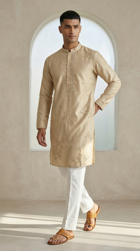 mens-beige-silk-embroidered-kurta (2)