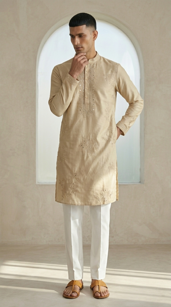 mens-beige-silk-embroidered-kurta (2)
