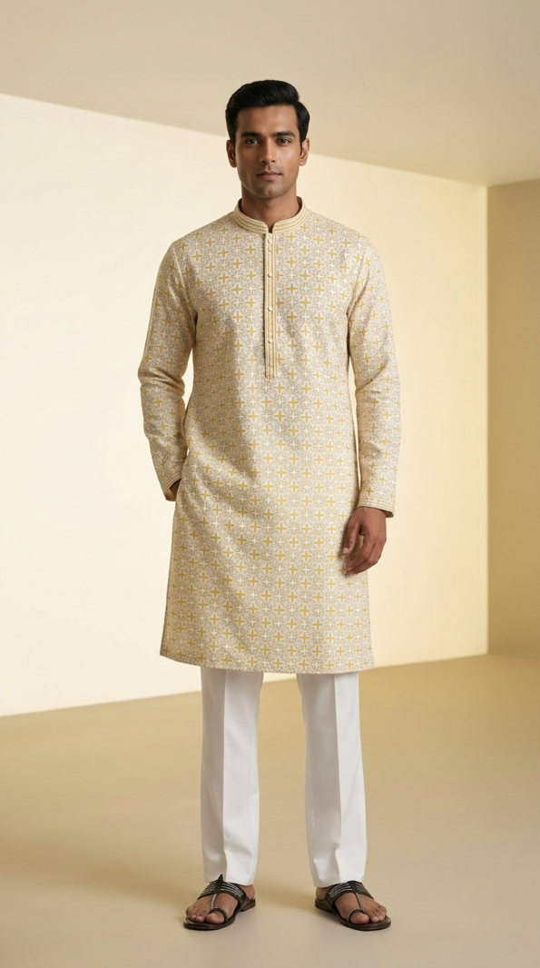 mens-cream-geometric-print-kurta (2)