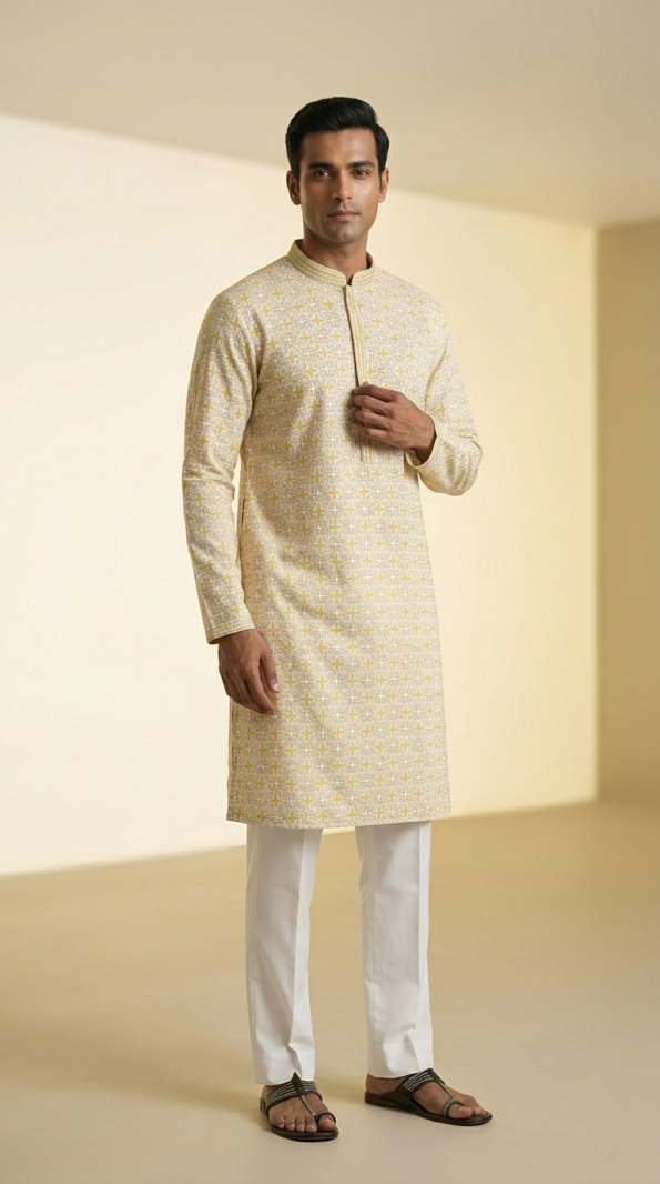 mens-cream-geometric-print-kurta (2)