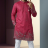 pink -embroidered-men-kurta (2)