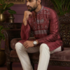wine-silk-men-kurta-elephant-embroidery (1)